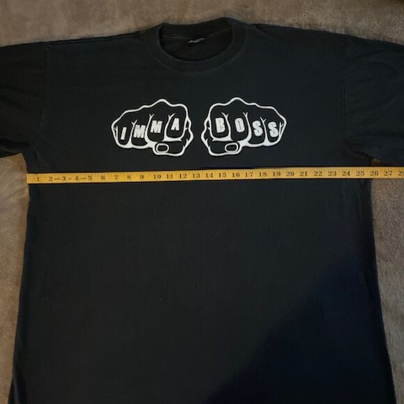 Talha 100% Cotton IMMA a BOSS Black T-Shirt 3XL - Picture 2 of 5